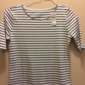 LOFT stripped shortsleeved top